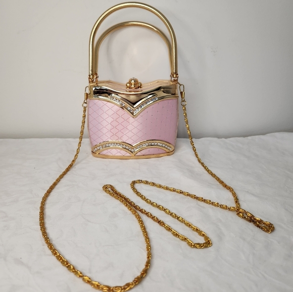 Pink & Gold Cocktail Purse - Picture 1 of 12